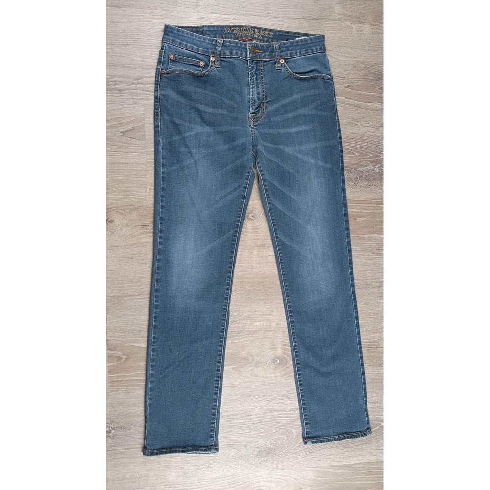 American Eagle Outfitters Mens Slim Straight‎ Jeans Extreme Flex 32 x 32 *Stain